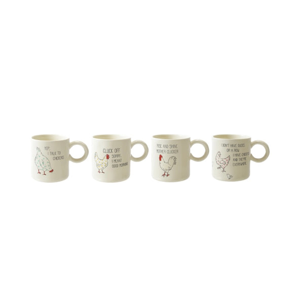 Stoneware Mug With Chicken Sayings - Juniper Collective LLC