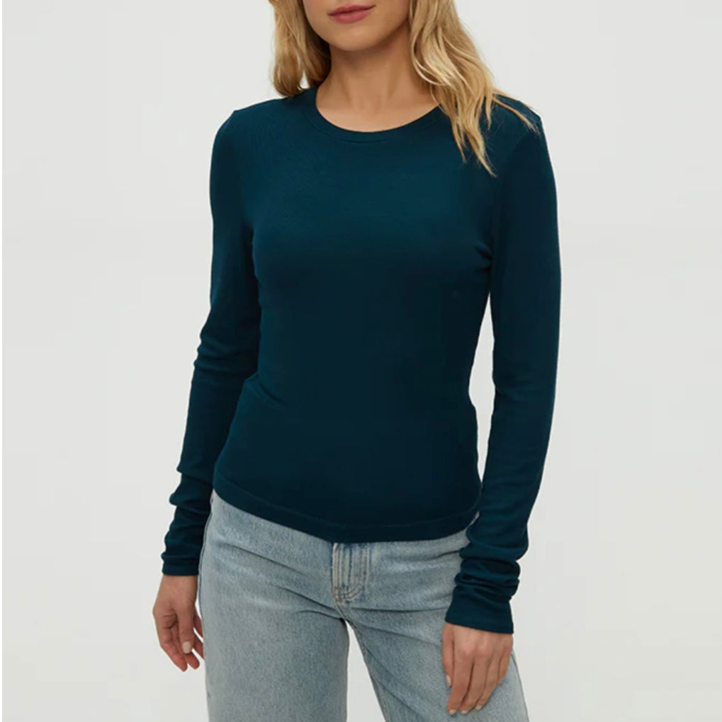 Finn Cropped Crew Neck in Rainforest - Juniper Collective LLC