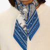 French Square Scarf in Louvre Blue - Juniper Collective LLC