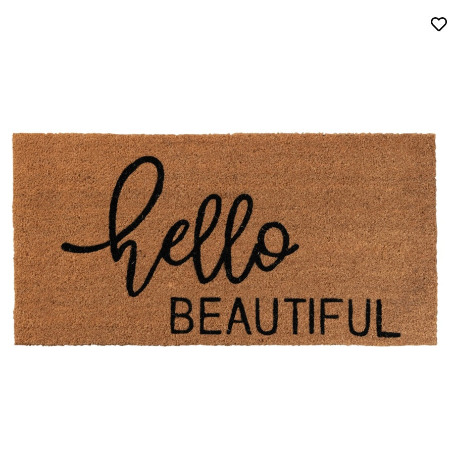 Hello Beautiful Doormat - Juniper Collective LLC