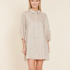 Linen Exgeratted Sleeve Dress - Juniper Collective LLC