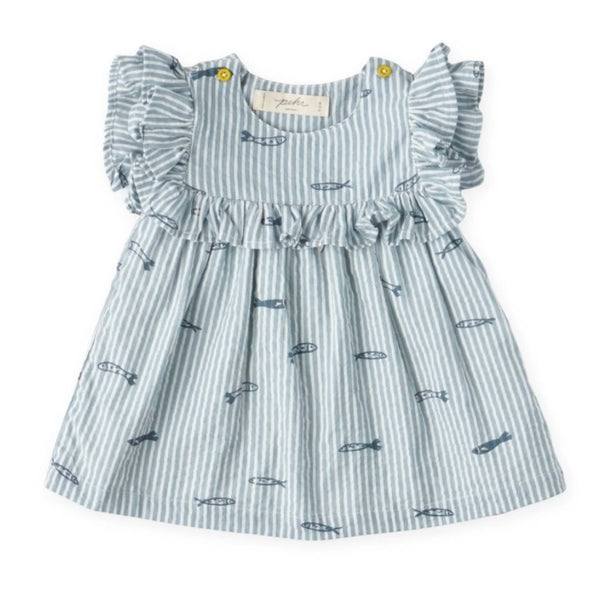 Seersucker Sardine Flutter Dress - Juniper Collective LLC