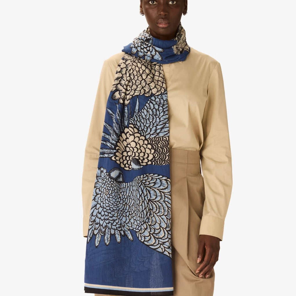 French Scarf in Caracat Blue - Juniper Collective LLC