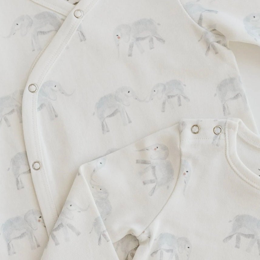 Follow Me Elephant Baby Romper - Juniper Collective LLC