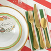 Green & Red Awning Stipe Guest Napkins - Juniper Collective LLC