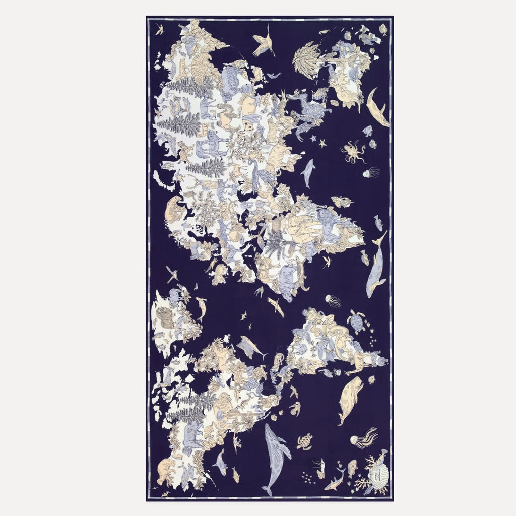 French Scarf in Atlas Navy - Juniper Collective LLC