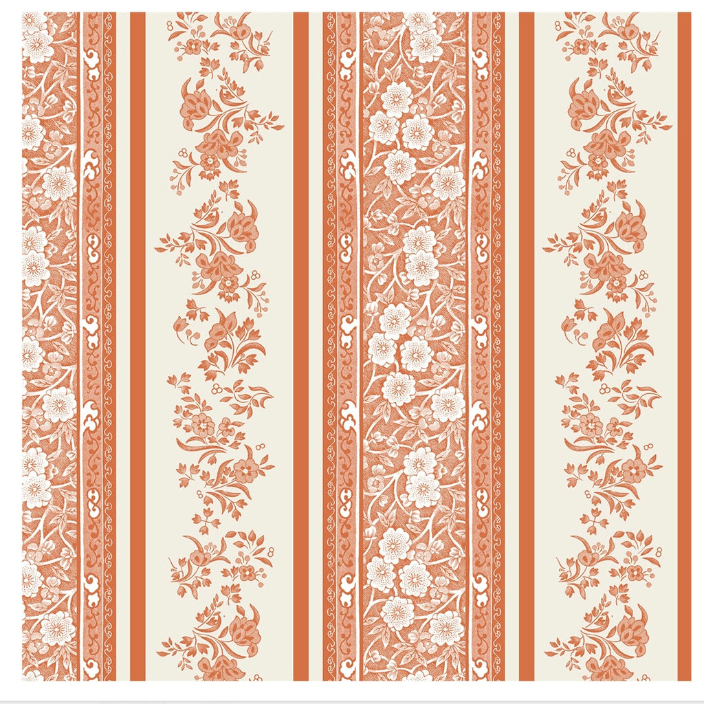Pumpkin Burleigh Striped Cocktail Napkins - Juniper Collective LLC