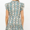 Taj Cinched Flirty Short Dress in Blue - Juniper Collective LLC