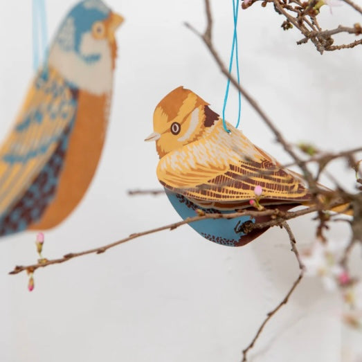 British Birds Paper Ornaments - Juniper Collective LLC