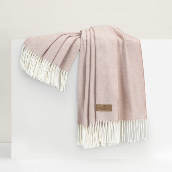 Italian Herringbone Throw in Rose Quartz - Juniper Collective LLC