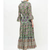 Ruffle Collar Matera Maxi Dress in Green - Juniper Collective LLC