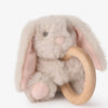 Plush Bunny Wooden Ring Rattle - Juniper Collective LLC