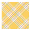 Yellow Plaid  Cocktail Napkin - Juniper Collective LLC