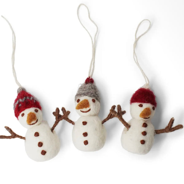 Snowman Felt Ornament - Juniper Collective LLC