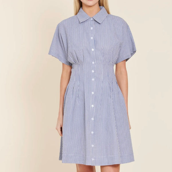 Stripe Dart Waist Dress - Juniper Collective LLC