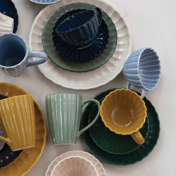 Stoneware Ribbed Mug - Juniper Collective LLC