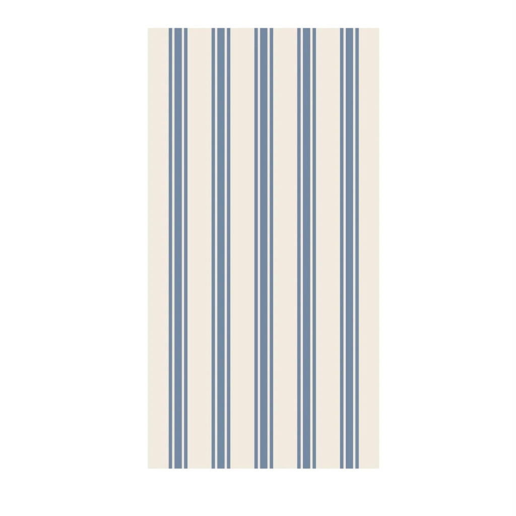 Cornflower Blue Linen Stripe Guest Napkin - Juniper Collective LLC