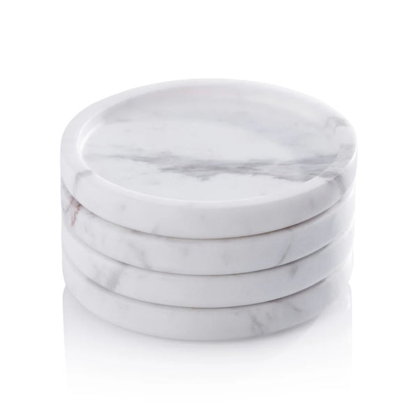 Marble Coaster in Volakas White - Juniper Collective LLC