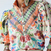 Smocked Shirt with Custard Floral - Juniper Collective LLC