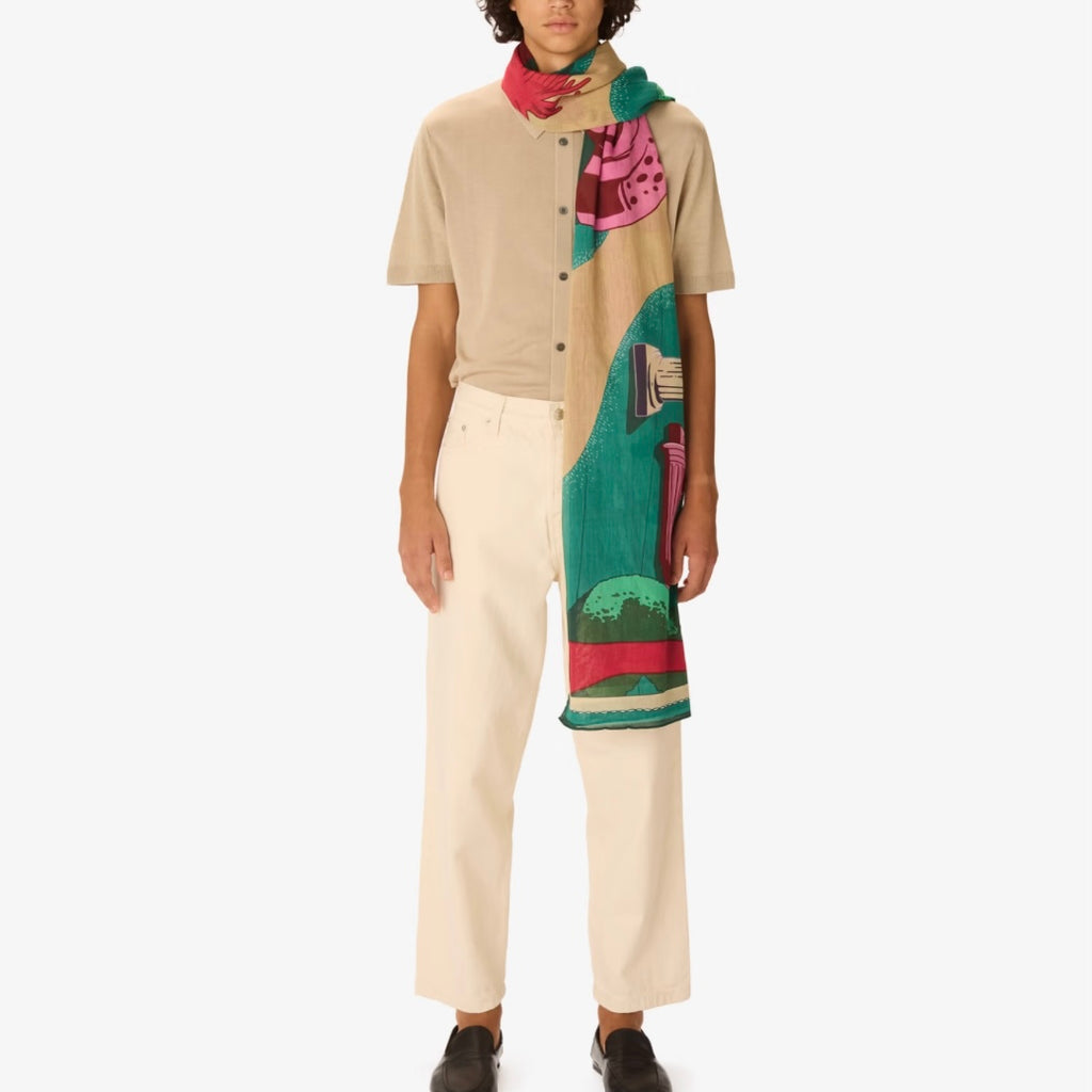 French Scarf in Jardin Fuschia - Juniper Collective LLC