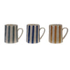 Hand Painted Stoneware Striped Mug - Juniper Collective LLC
