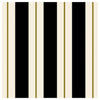 Black & Gold Awning Stripe Cocktail Napkins - Juniper Collective LLC