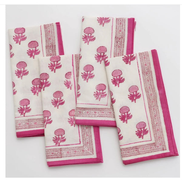 Rose Wine Napkin, S/4 - Juniper Collective LLC