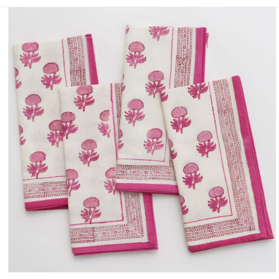 Rose Wine Napkin, S/4 - Juniper Collective LLC