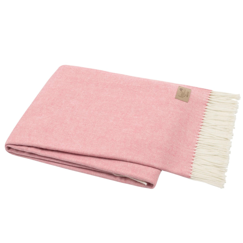 Italian Herringbone Throw in Berry Sorebt - Juniper Collective LLC