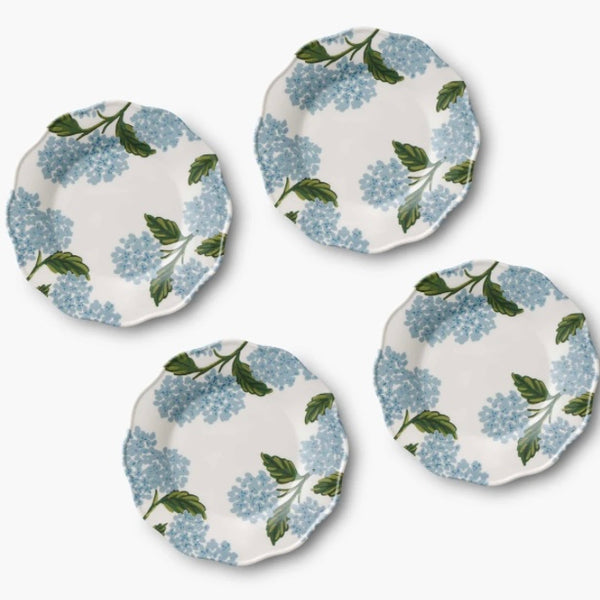 Hydrangea Melamine Dessert Plate - Juniper Collective LLC