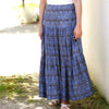 Tiered Skirt in Blue / Grey - Juniper Collective LLC