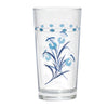 Blue Floral Wine Glass - Juniper Collective LLC