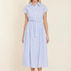 Striped Poplin Shirt Dress with Belt - Juniper Collective LLC