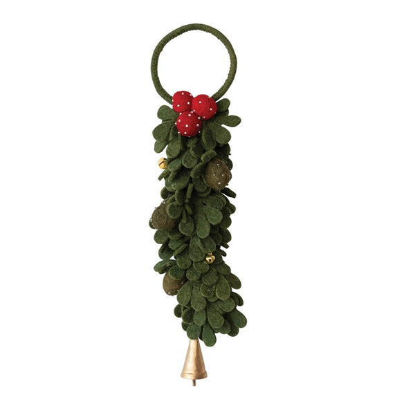 Wool Felt Door Hanger with Bells - Juniper Collective LLC