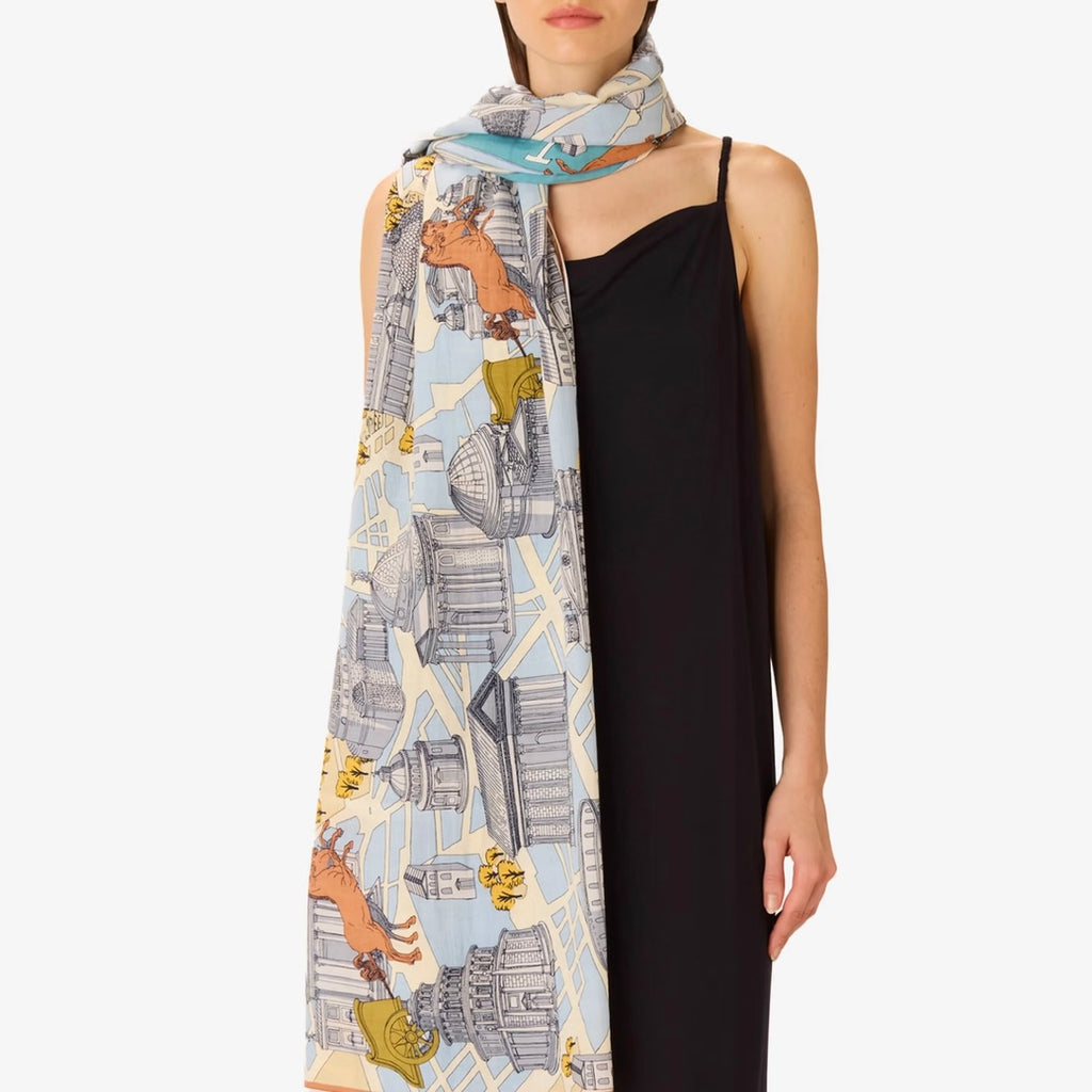 French Scarf in Rome Grey - Juniper Collective LLC