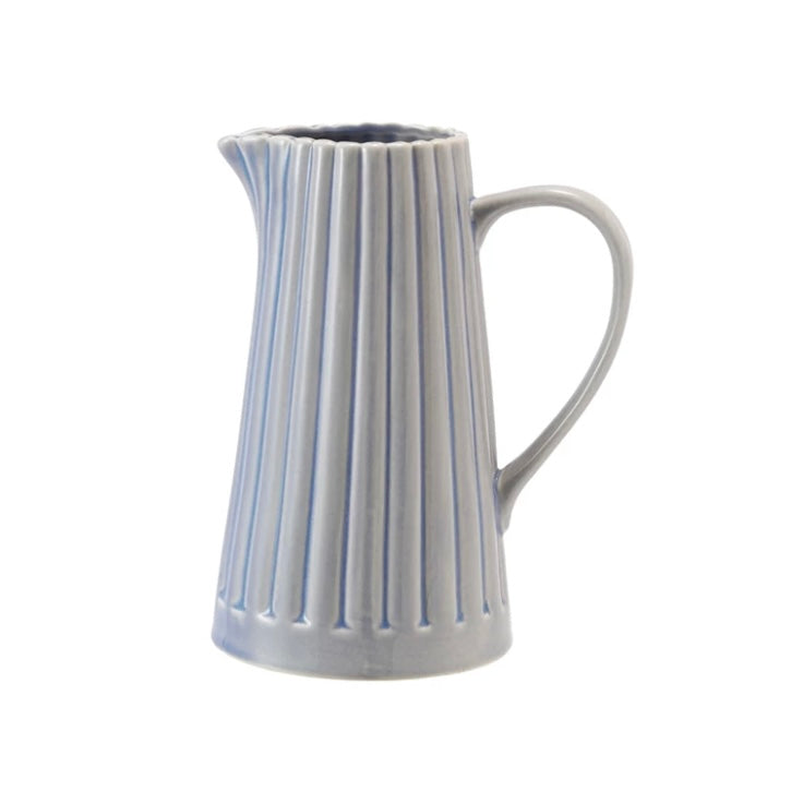 Stoneware Ribbed Pitcher