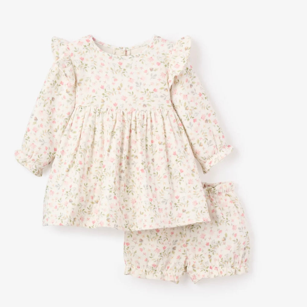 Folklore Floral Muslin Dress & Bloomer - Juniper Collective LLC