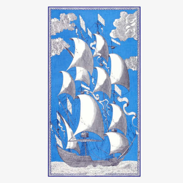 French Scarf in Des Rives Et Des Reves Blie - Juniper Collective LLC