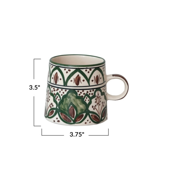 Hand Painted Stoneware Mug - Thumbnail 4