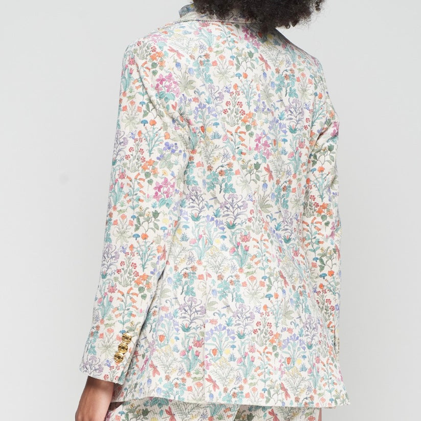 Floral Corduroy Blazer - Juniper Collective LLC