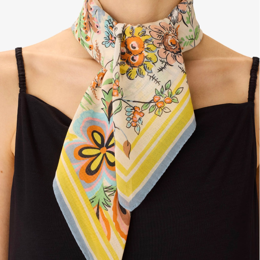 French Square Scarf in Pagode Green - Juniper Collective LLC