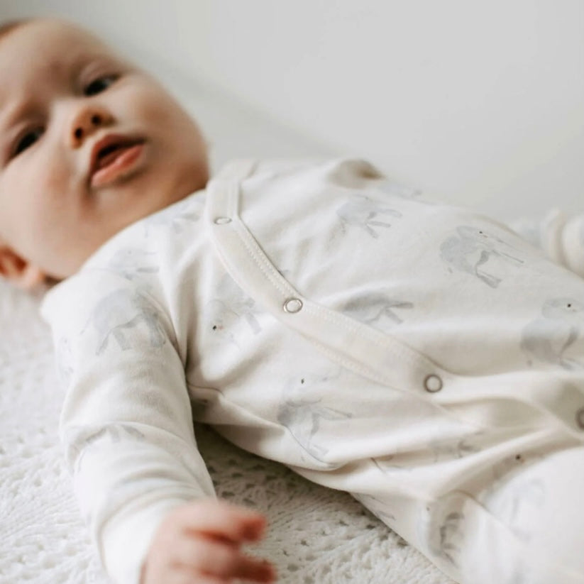 Follow Me Elephant Baby Romper - Juniper Collective LLC