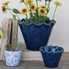 Stoneware Planter with Ruffle Edge - Juniper Collective LLC