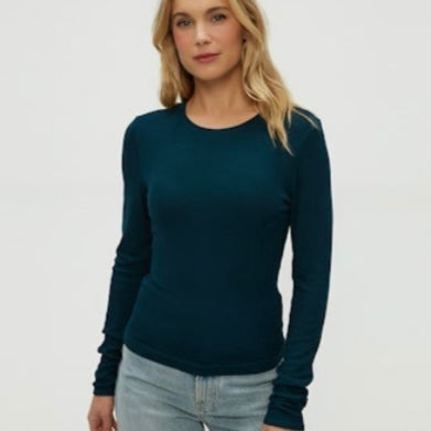 Finn Cropped Crew Neck in  Nocturnal - Juniper Collective LLC