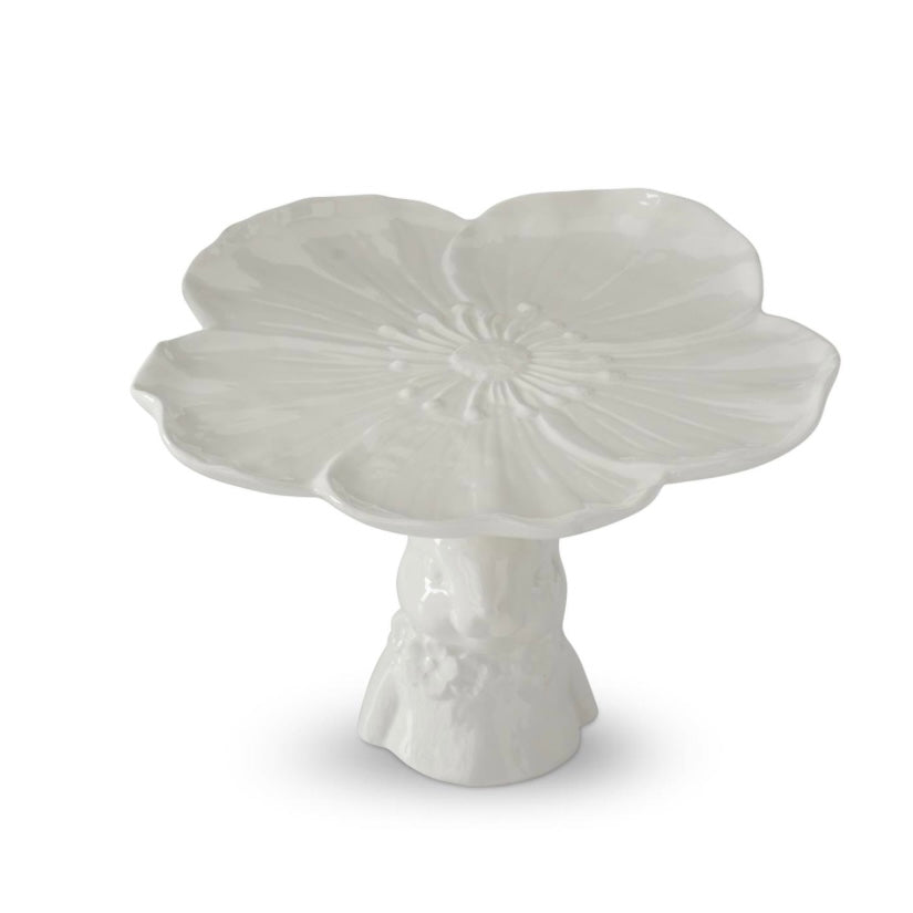 White Ceramic Bunny Flower Embossed Cake - Juniper Collective LLC