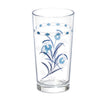 Blue Floral Wine Glass - Juniper Collective LLC