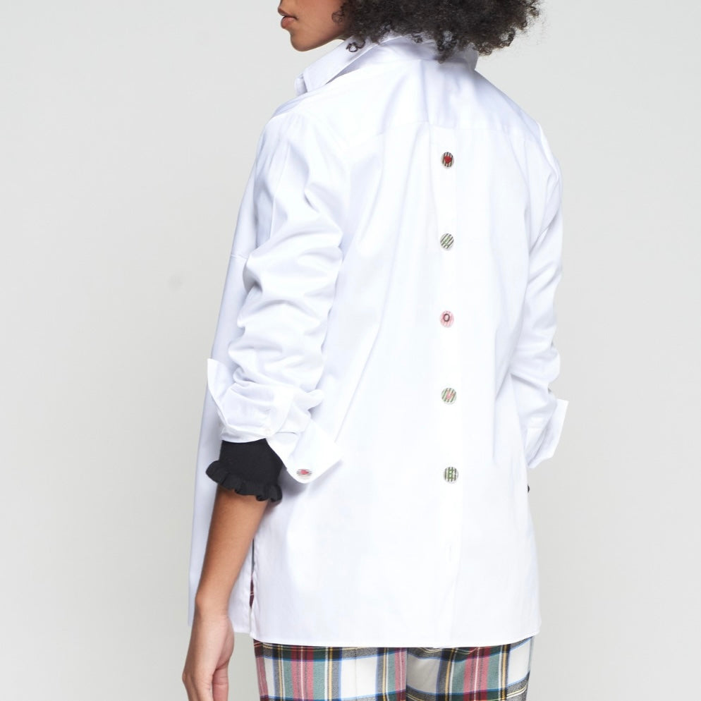 Classic Collared Shirt with Back Bottons - Juniper Collective LLC