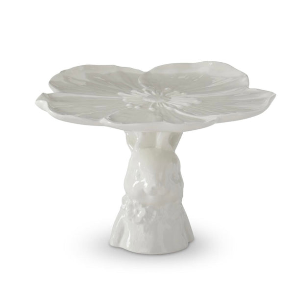 White Ceramic Bunny Flower Embossed Cake - Juniper Collective LLC