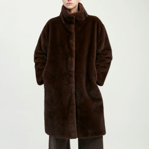 Este Shearling Faux Fur in Espresso - Juniper Collective LLC