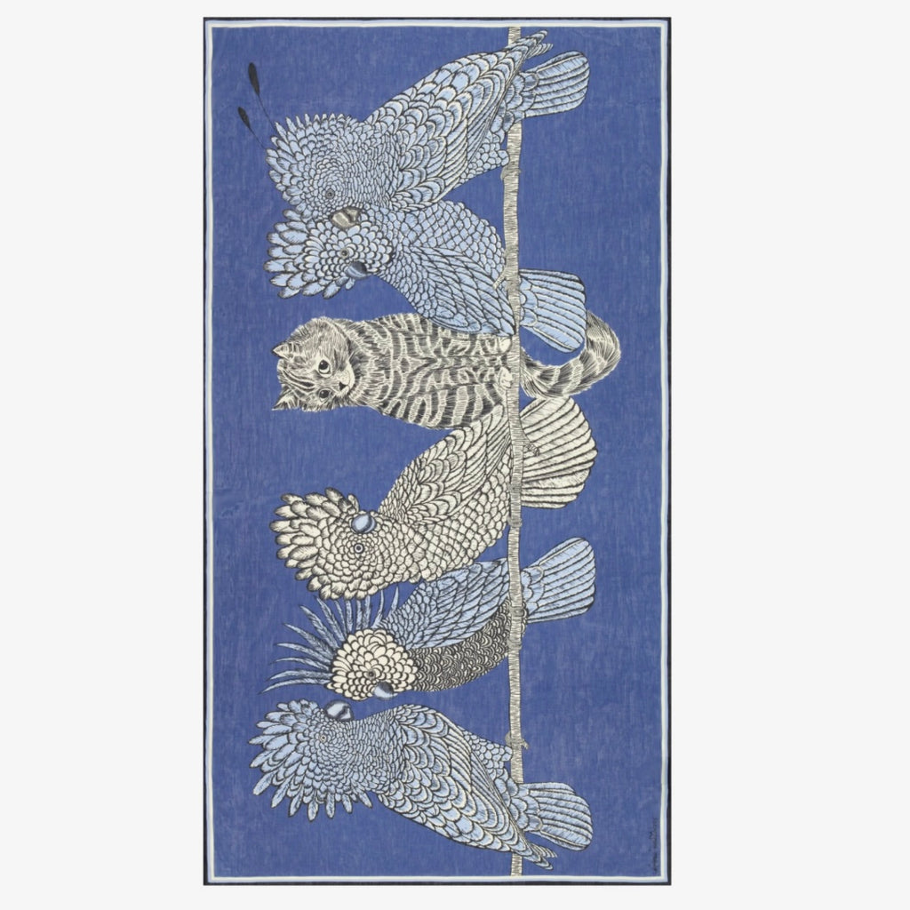 French Scarf in Caracat Blue - Juniper Collective LLC